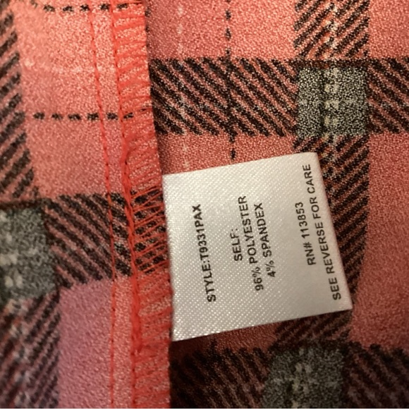 Sugarlips Red and Black Plaid Top, Stretch Plus Size Tops Sizes 1X 2X 3X. - Picture 7 of 13